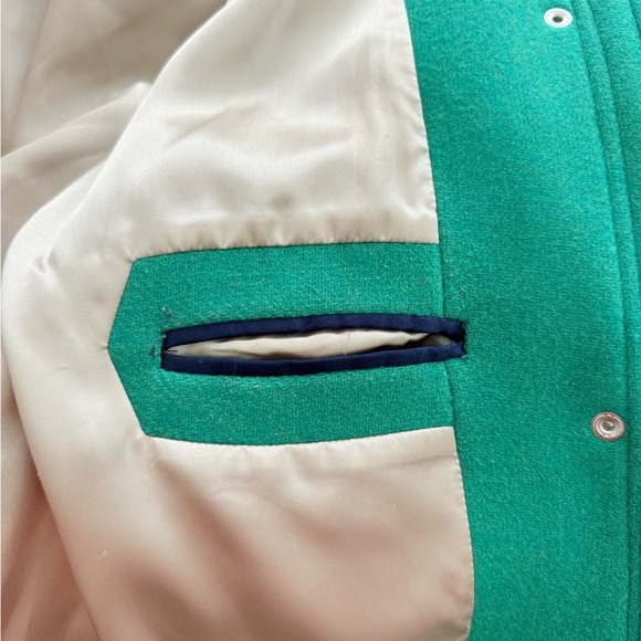 J. Crew Chateau Parka Italian Wool Stadium Cloth Faux Fur Hooded Coat Green Sz 4 - Picture 10 of 16